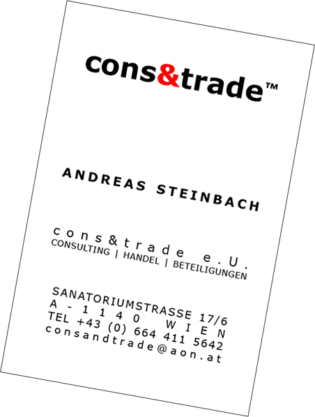 Andreas Steinbach - cons&trade™ e.U.